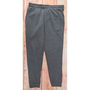 Nike Dri-Fit Mens Gray Jogger Sweatpants Size Large Cotton Blend